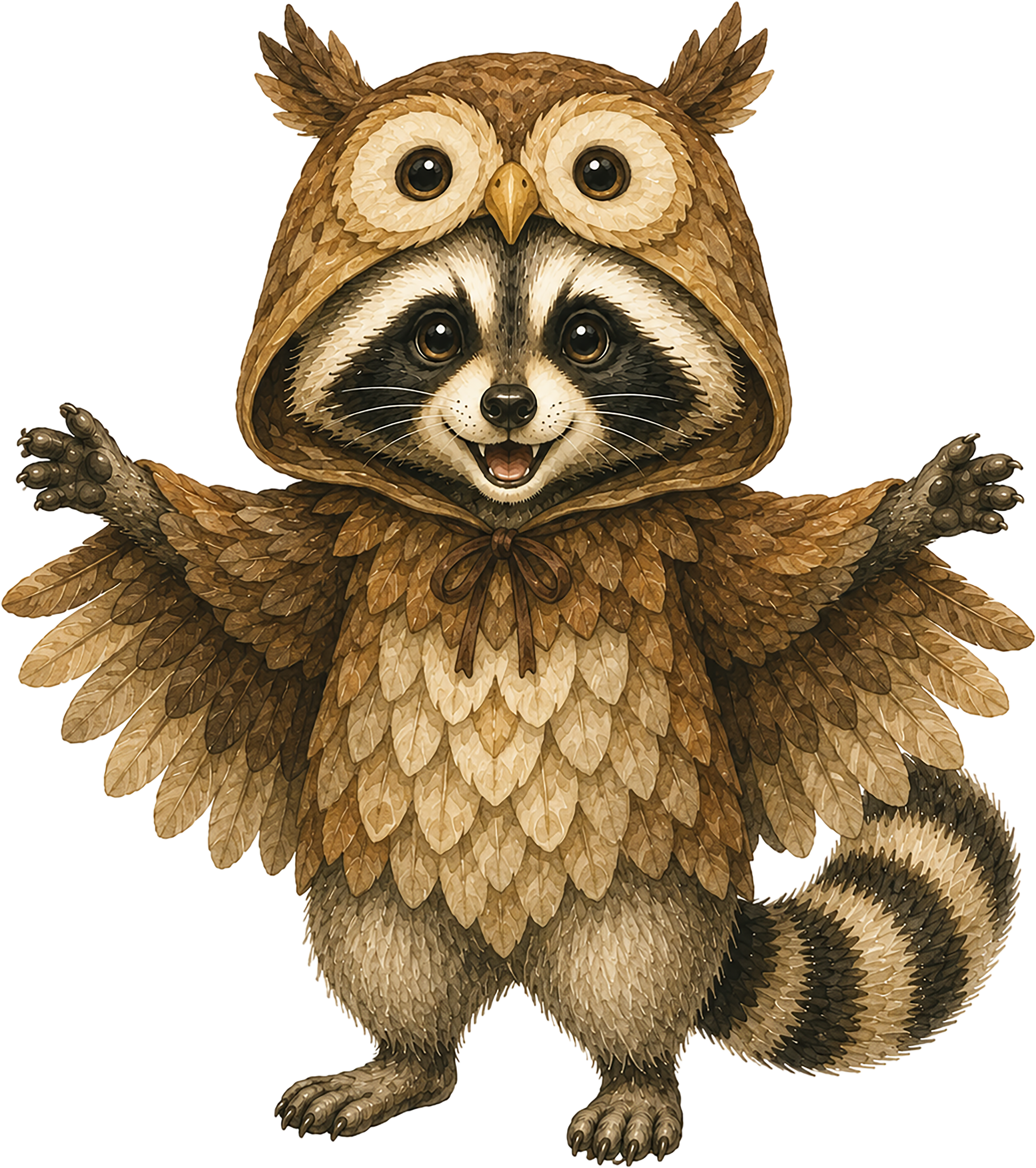 HALLOWEEN RACCOON clipart element
